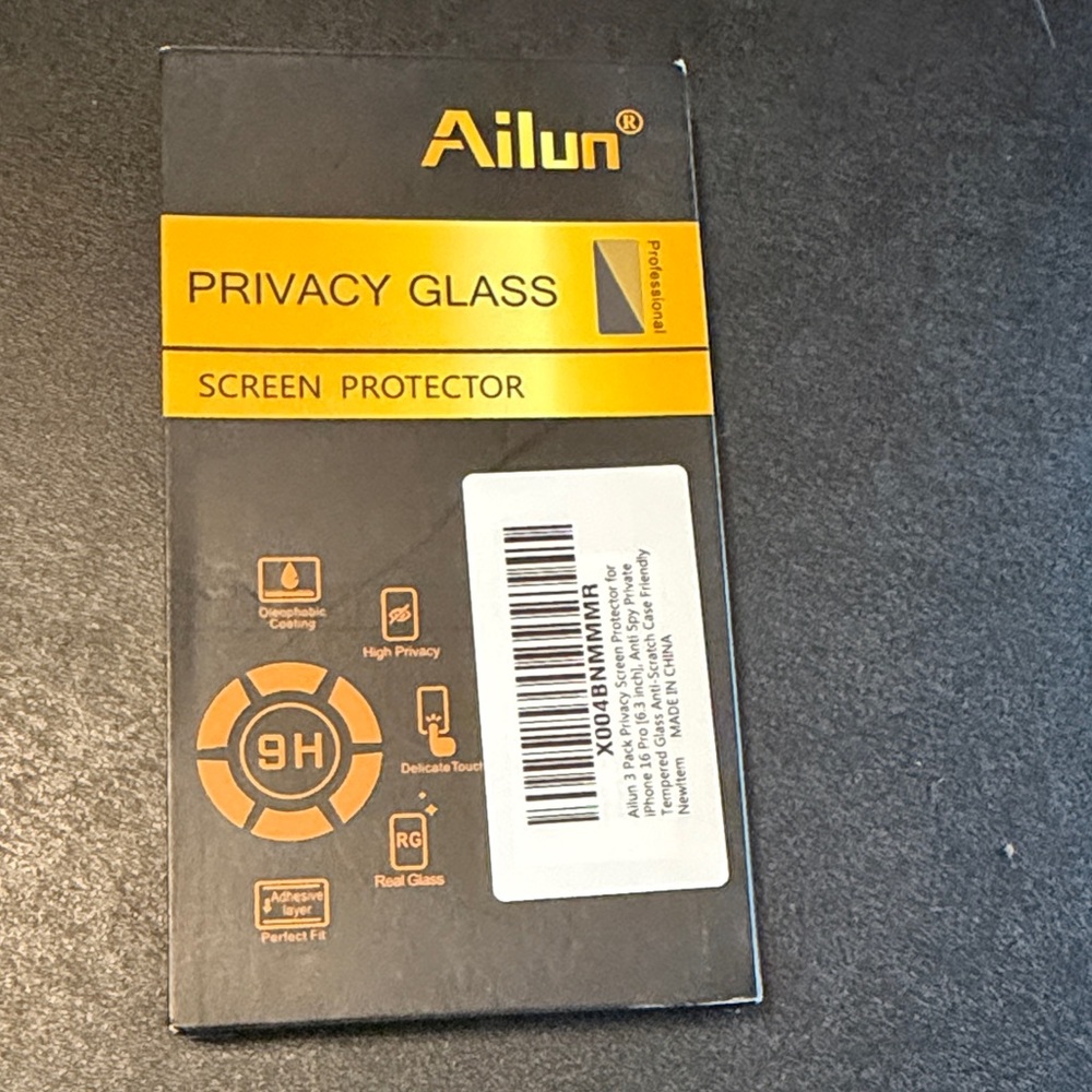 Ailun Privacy Glass Screen Protector iPhone 16 pro 3 pack